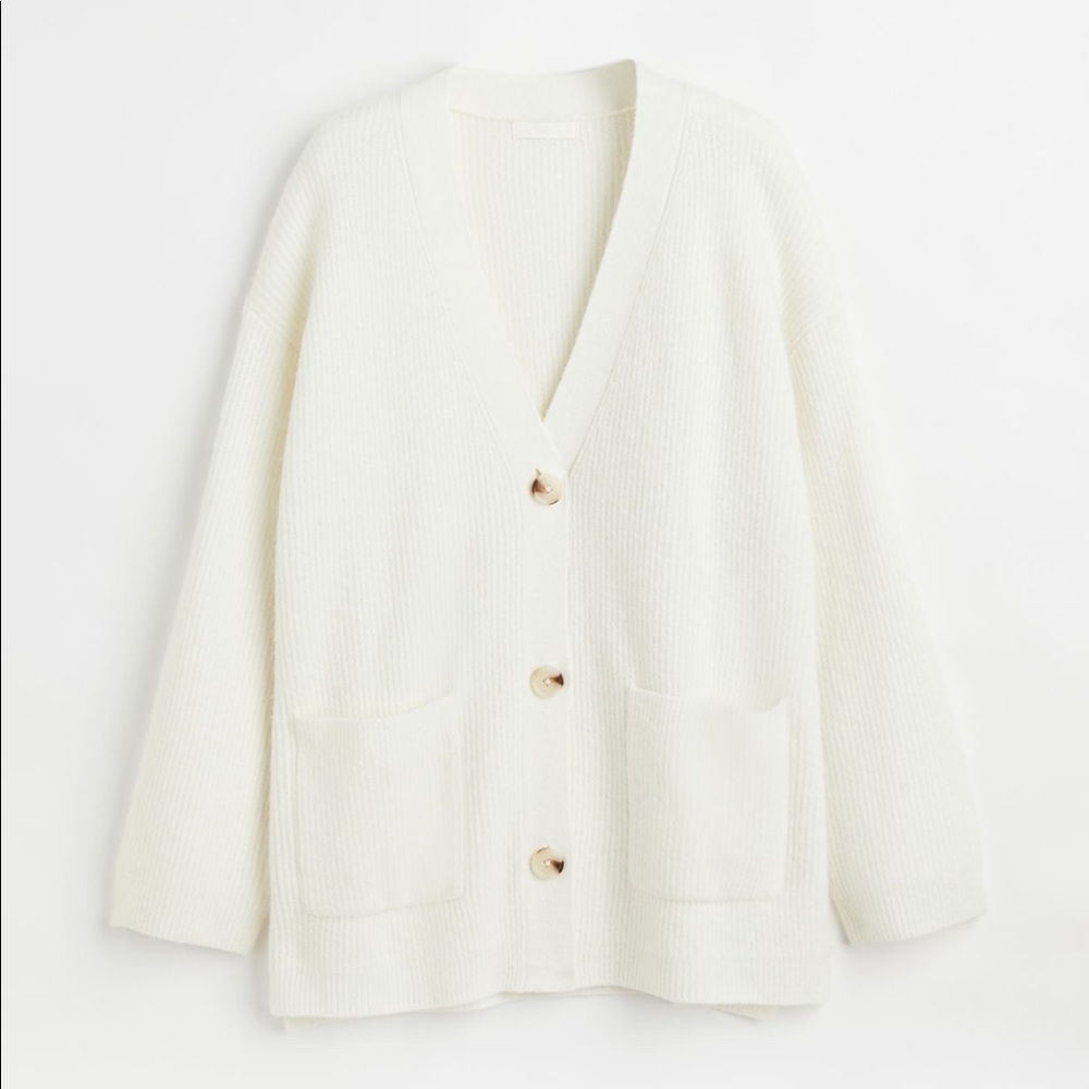 NWT White cardigan sweater